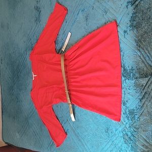 French Connection, size M, orange dress.